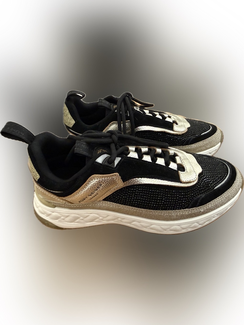 Kurt Geiger Kensington Sneakers Womens 39 EU / 9 US metallic rhinestone bling